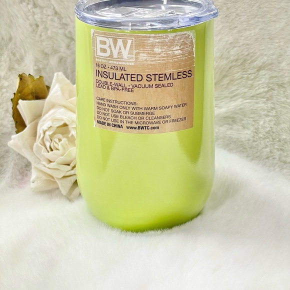 New with tag “LIFE IS SWEET” 16oz INSULATED STEMLESS DOUBLE WALLED CUP w/lid - Picture 4 of 7